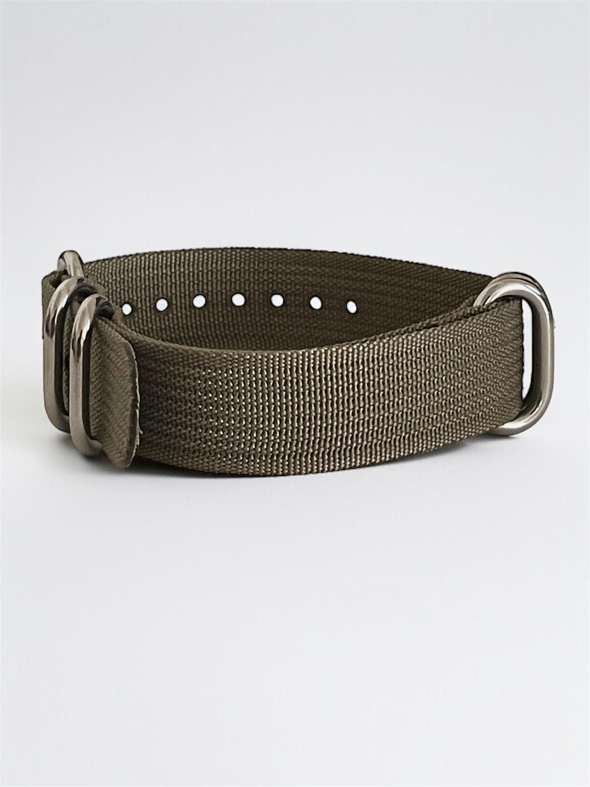 Army Green NATO Strap, Silver Buckle