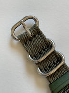 Custom Casio F91W Watch, Green, Army Green NATO Strap