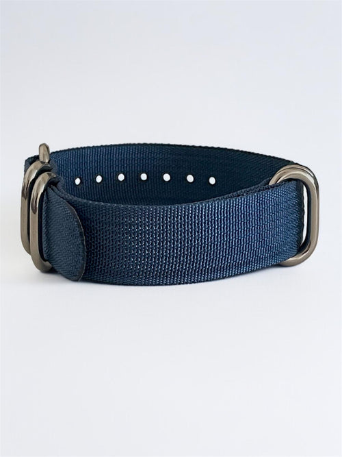Blue NATO Strap, Silver Buckle