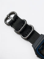 Custom Casio F91W Watch, Black, Gray Strap