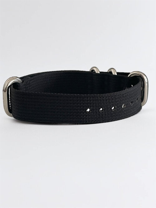 Black NATO Strap, Silver Buckle