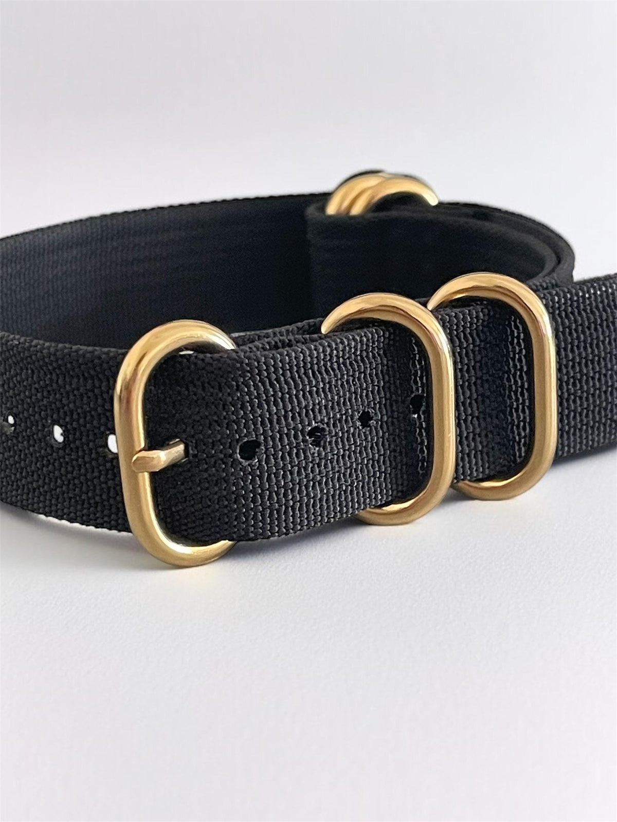 Black NATO Strap, Gold Buckle