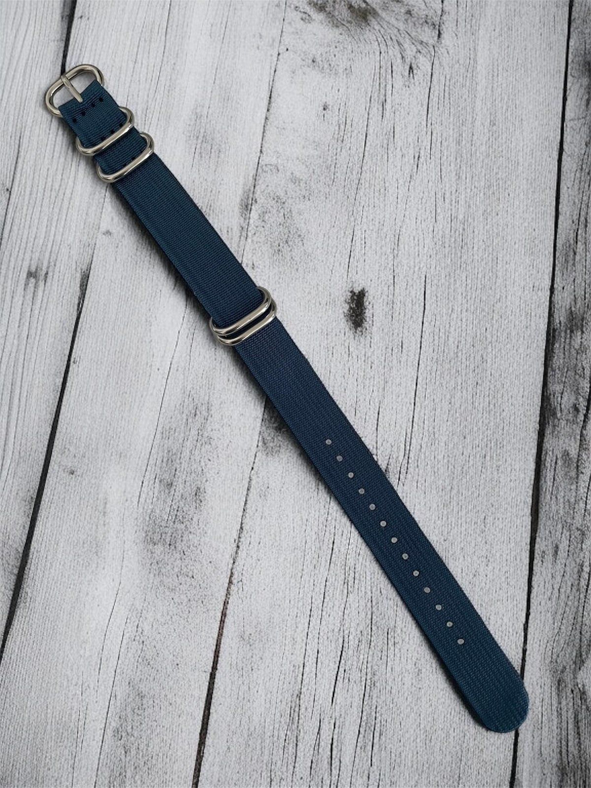 Blue NATO Strap, Silver Buckle