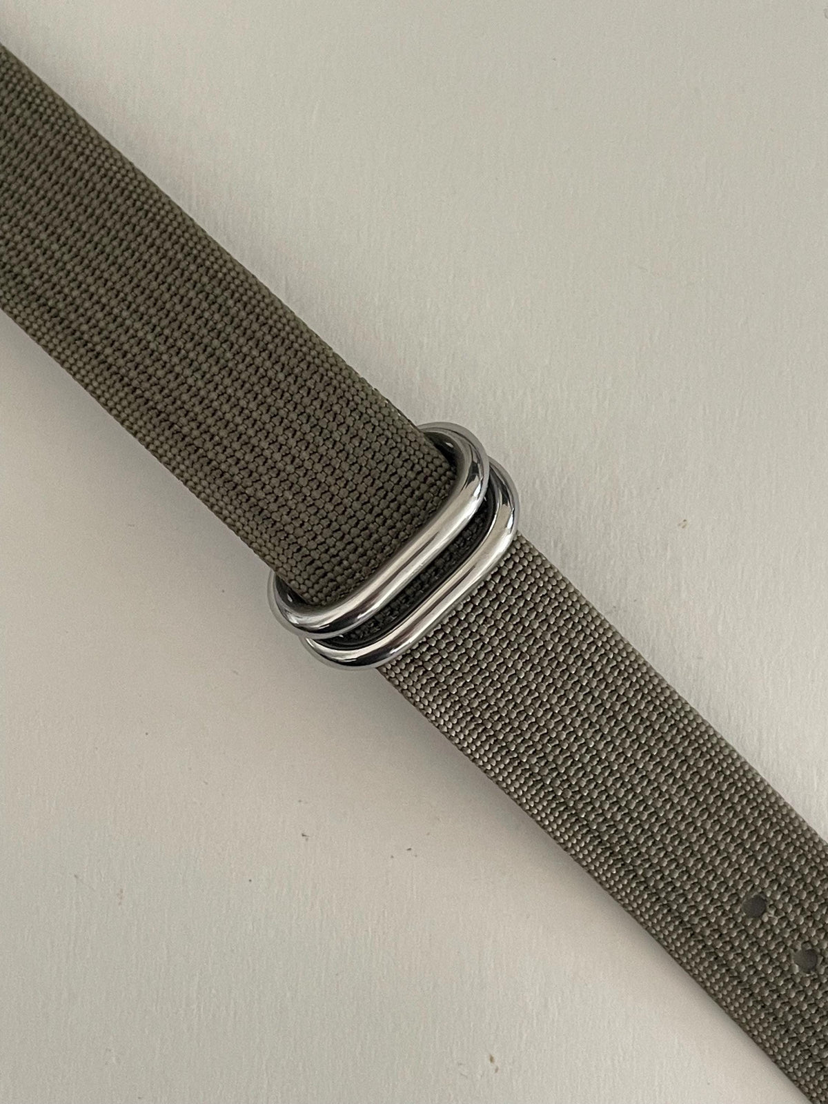 Army Green NATO Strap, Silver Buckle