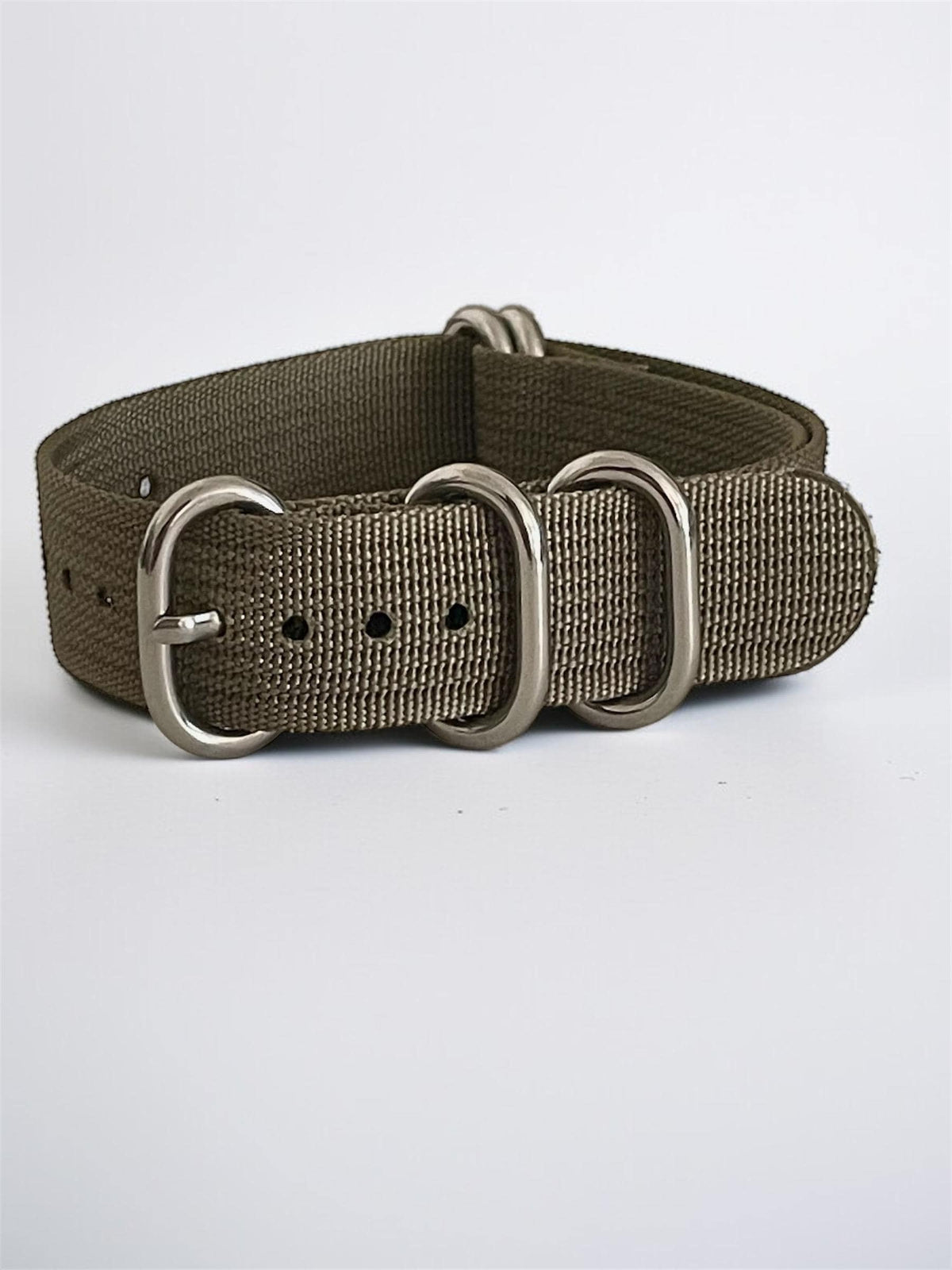 Army Green NATO Strap, Silver Buckle