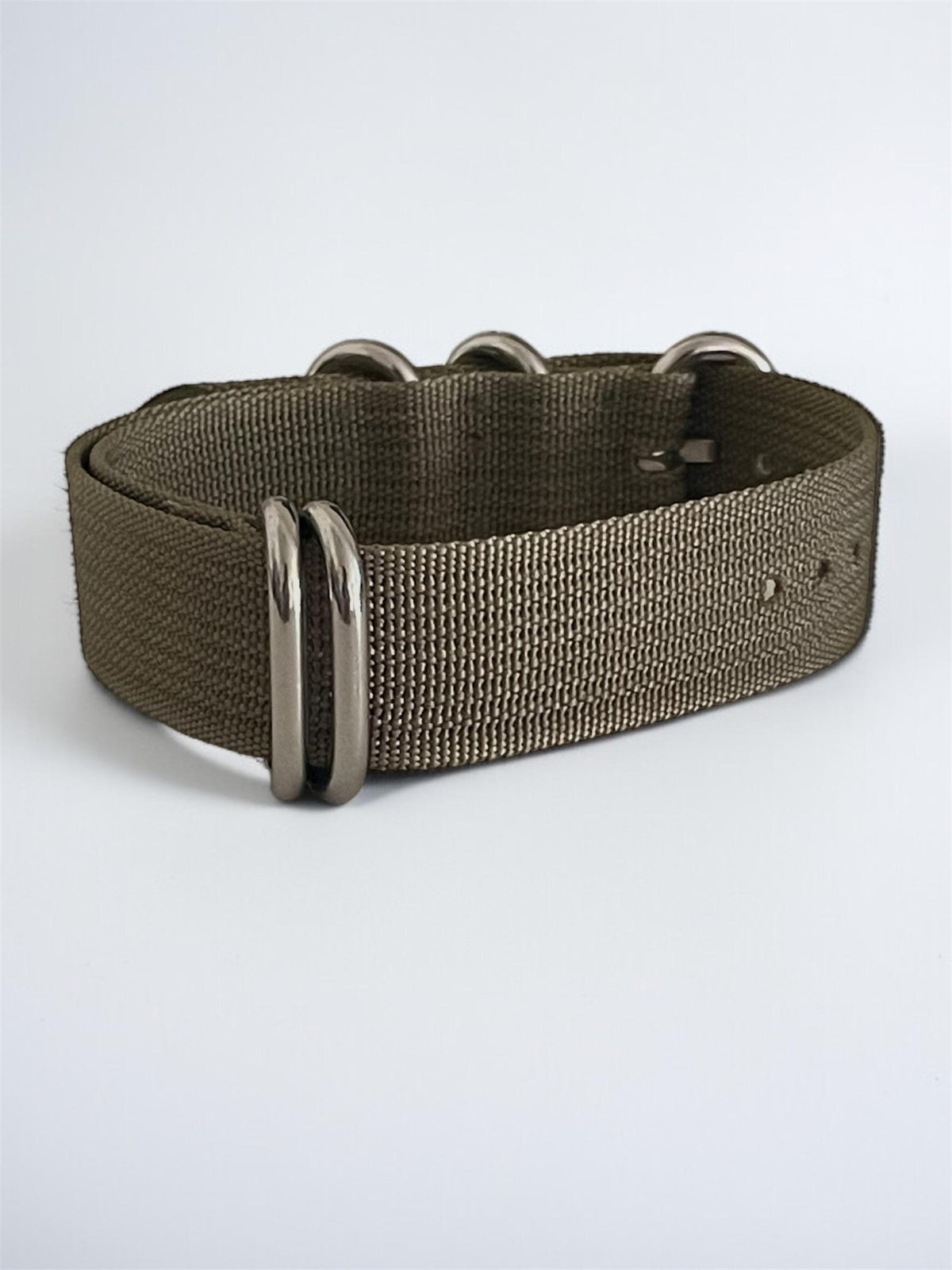 Army Green NATO Strap, Silver Buckle