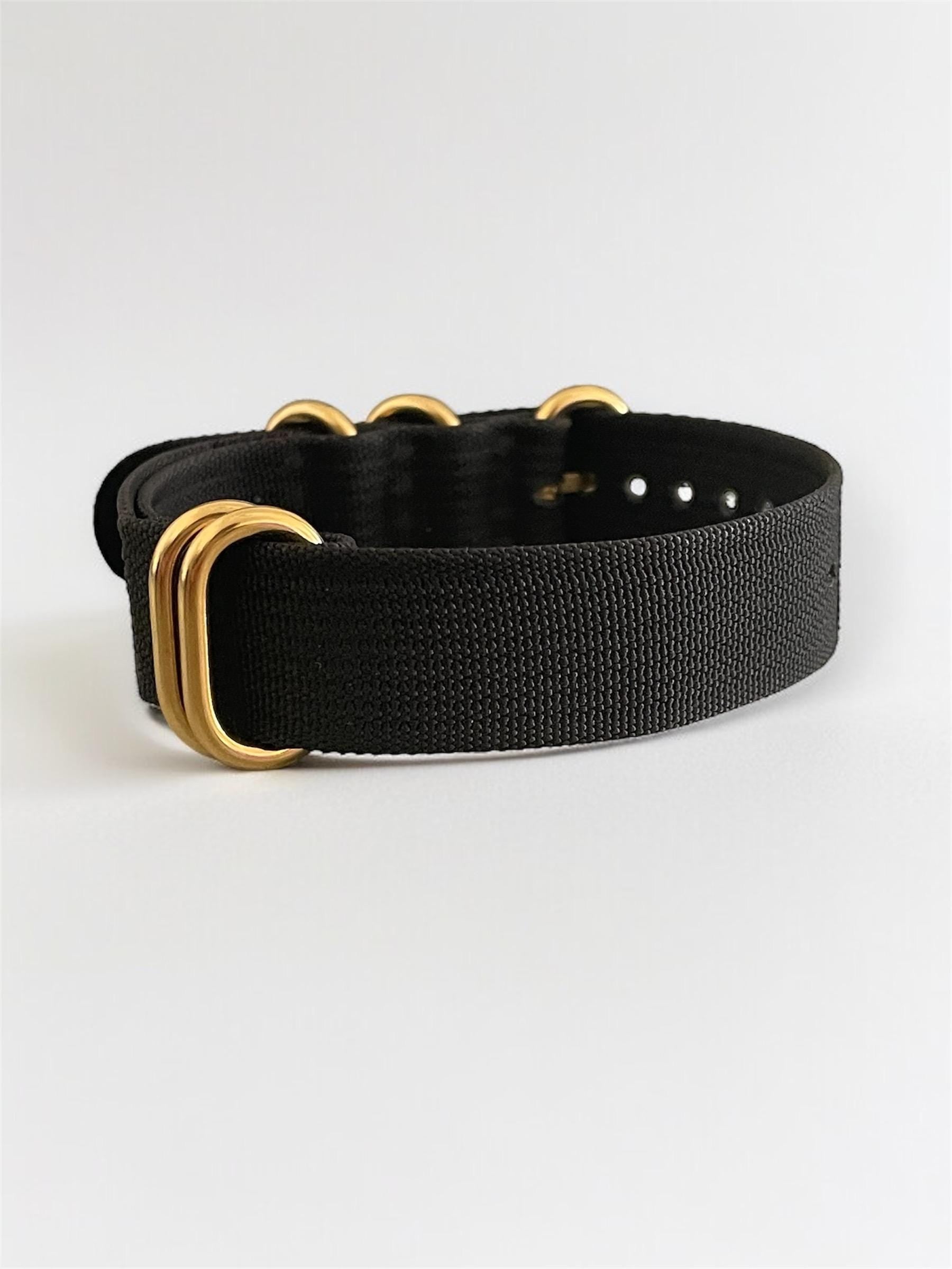 Black NATO Strap, Gold Buckle