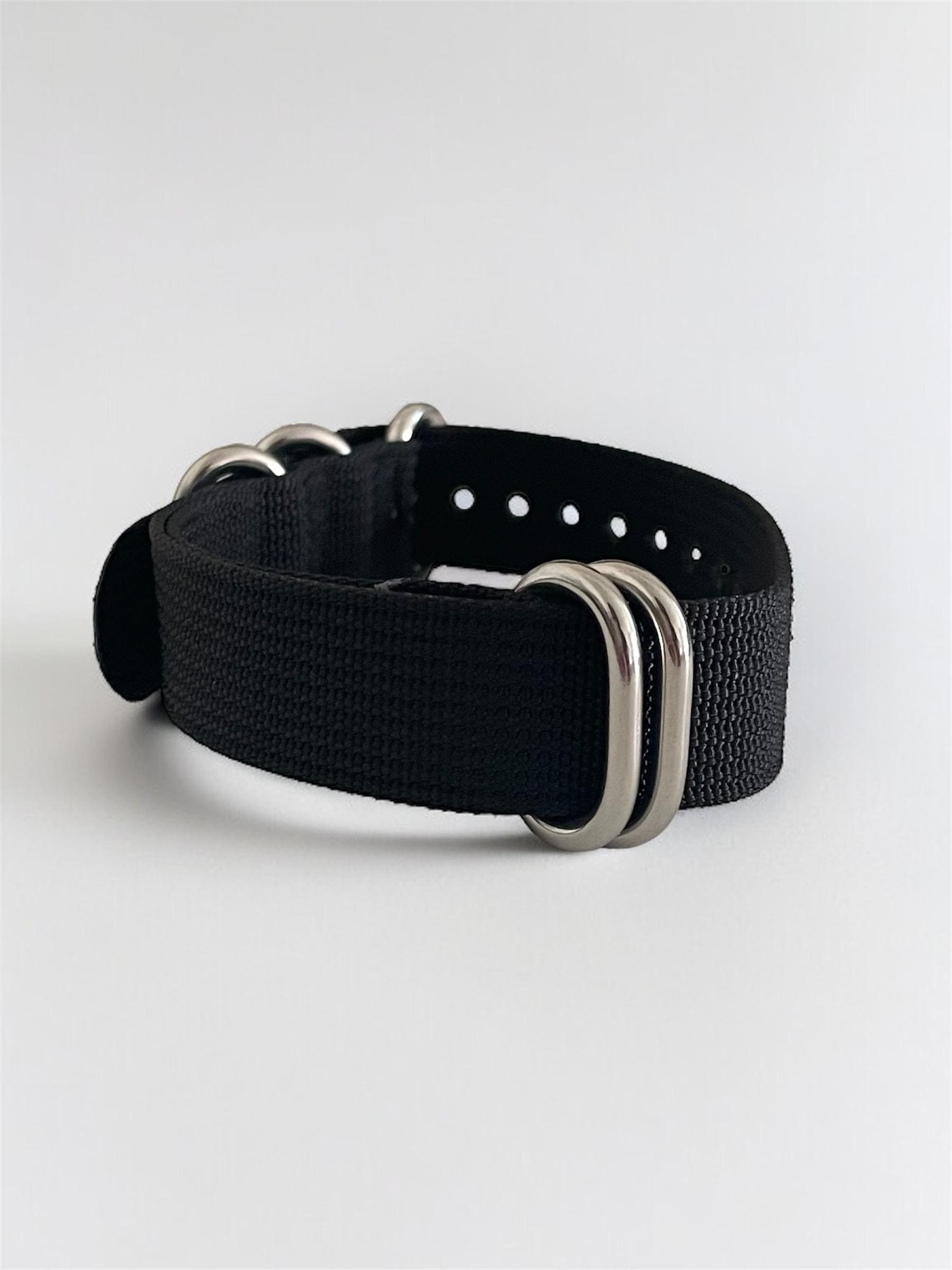 Black NATO Strap, Silver Buckle