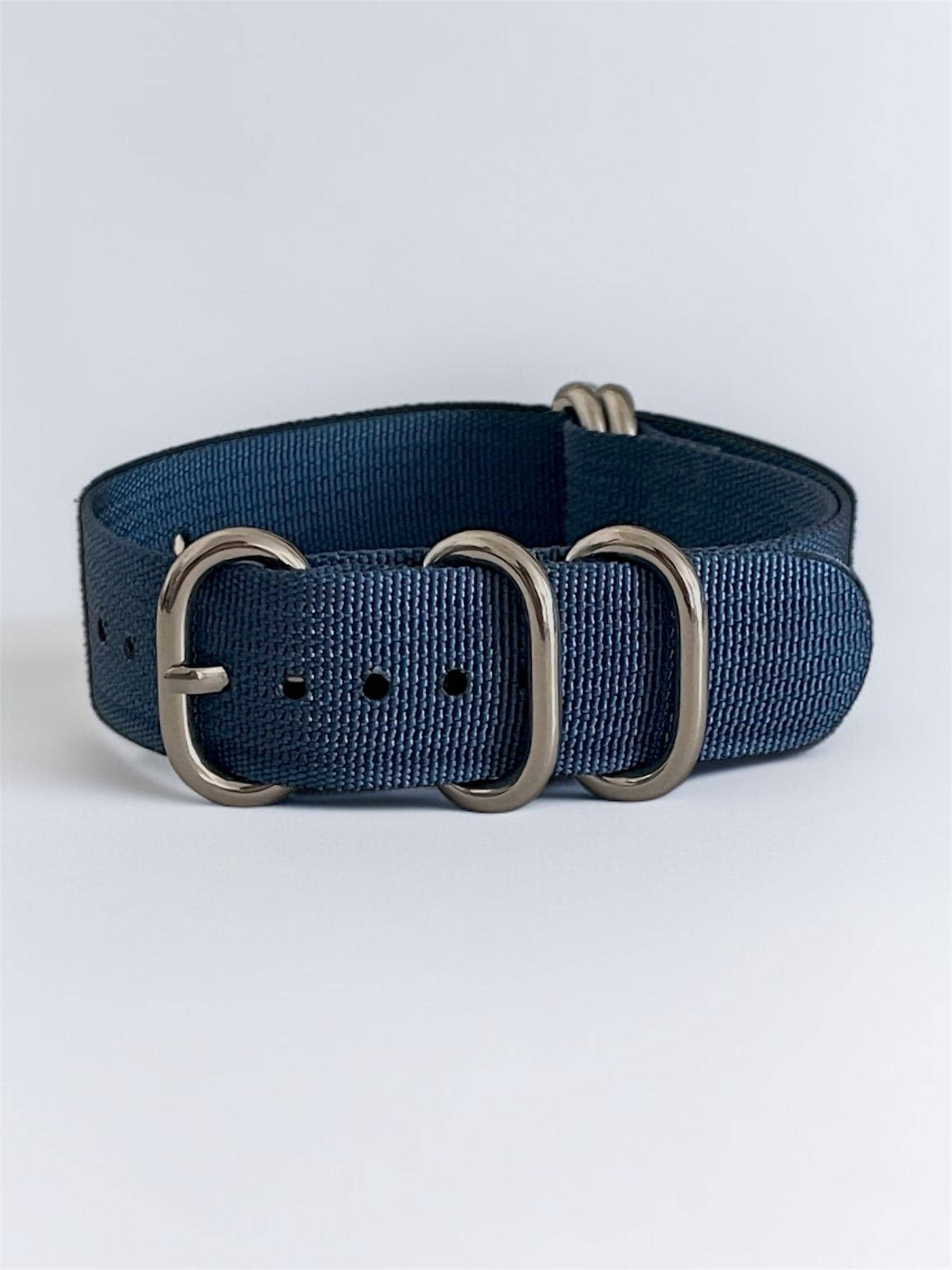 Blue NATO Strap, Silver Buckle