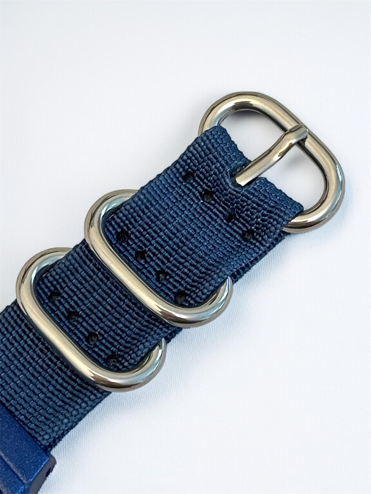 Custom Casio F91W Watch, Blue, Blue NATO Strap