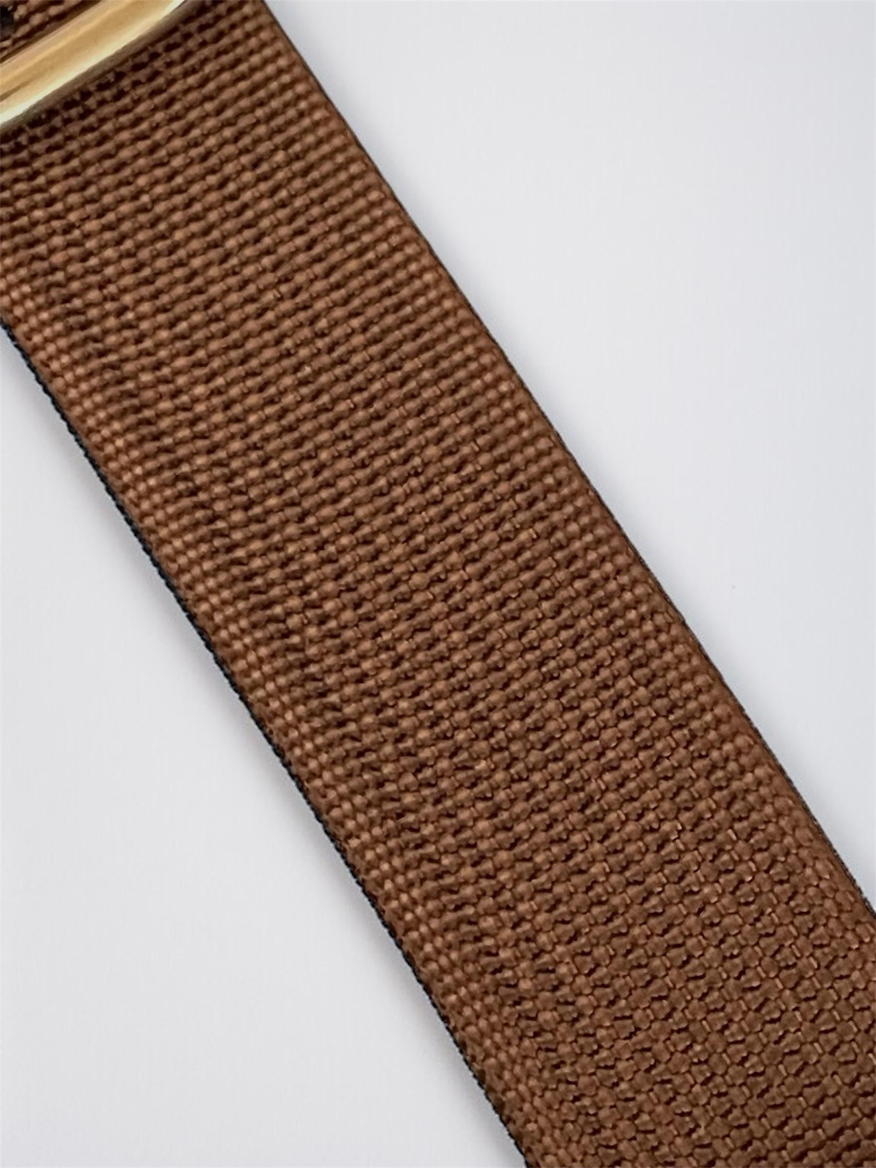 Brown NATO Strap, Gold Buckle