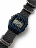 Custom Casio F91W Watch, Black, Gray Strap