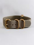 Green NATO Nylon Strap, Gold Buckle