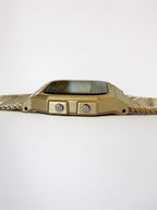 Custom Casio F91W Watch, Gold, Gold Metal Band