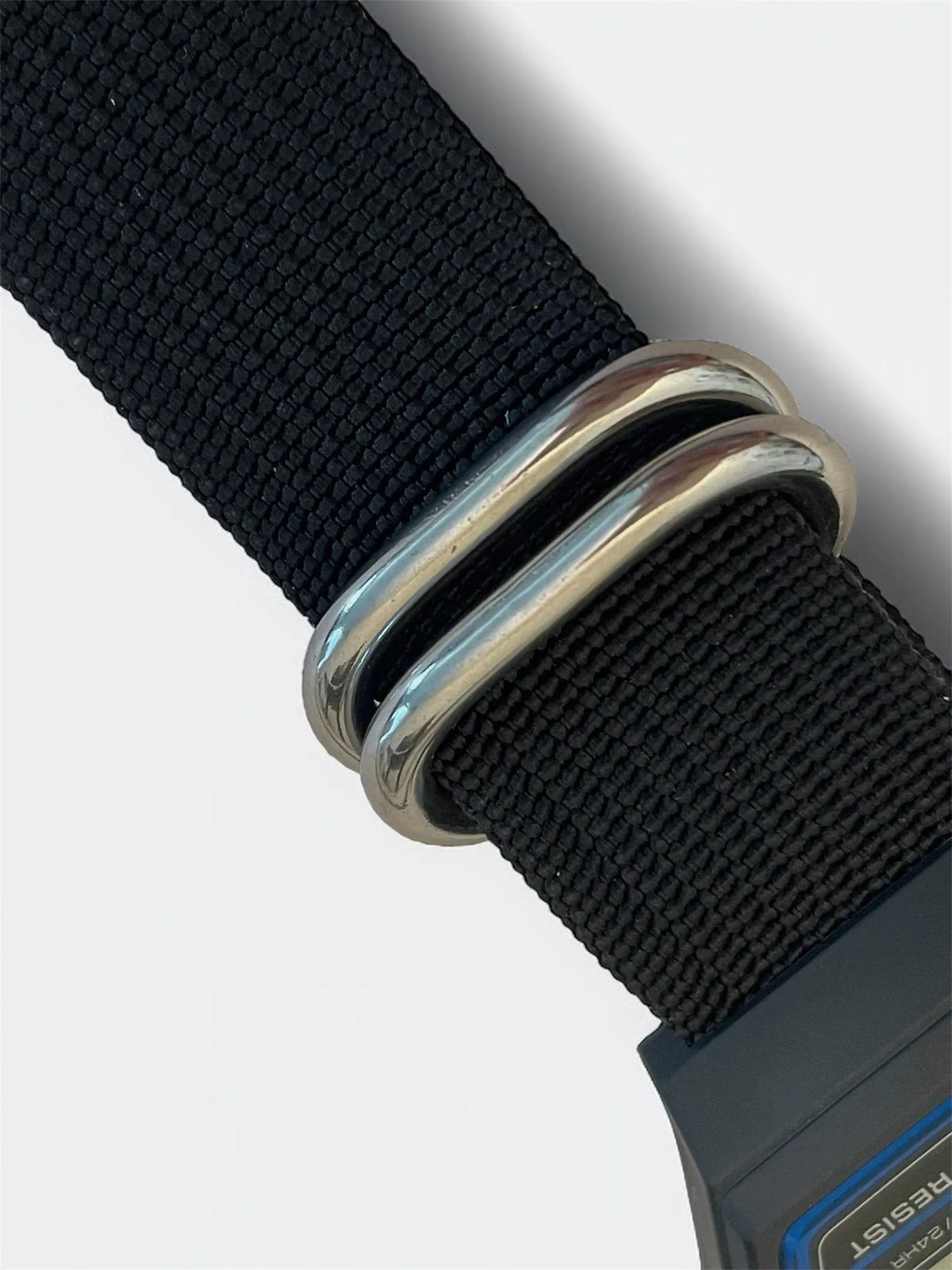 Custom Casio F91W Watch, Black, Black NATO Strap
