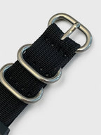 Custom Casio F91W Watch, Black, Black NATO Strap