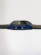 Custom Casio F91W Watch, Blue, Black Metal Band
