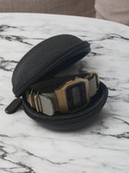 Custom Casio F91W Watch, Gold, Army Green NATO Strap