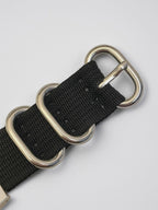 Custom Casio F91W Watch, Silver, Black NATO Strap