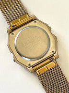 Custom Casio F91W Watch, Gold, Gold Metal Band