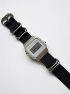 Custom Casio F91W Watch, White, Black NATO Band