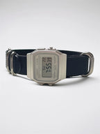 Custom Casio F91W Watch, White, Black NATO Band