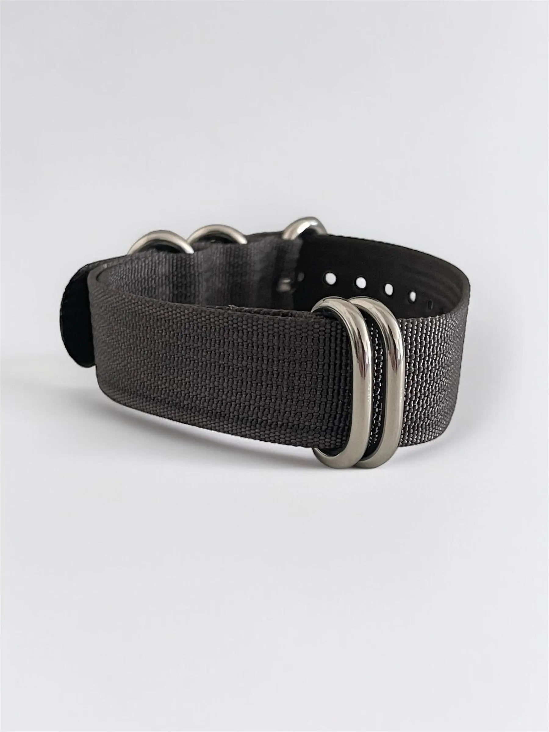Gray NATO Strap, Silver Buckle
