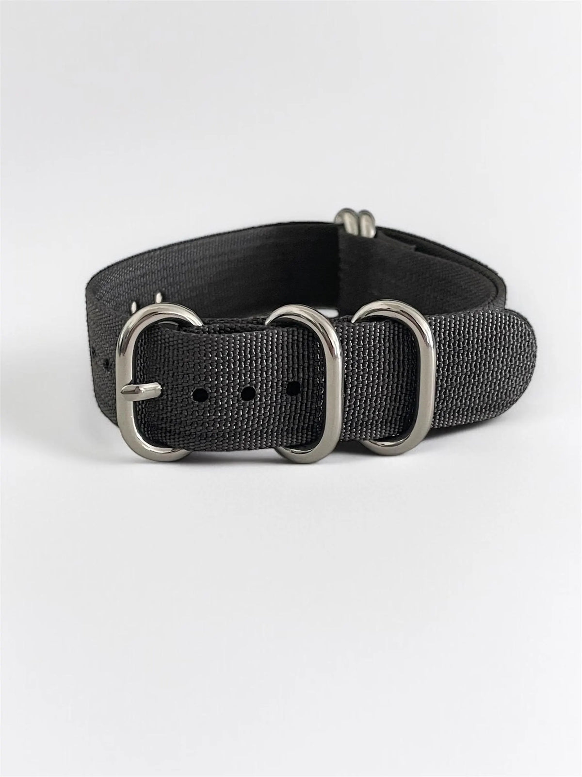 Gray NATO Strap, Silver Buckle