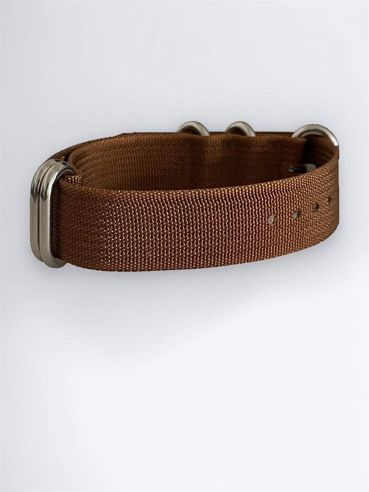 Brown NATO Strap, Silver Buckle
