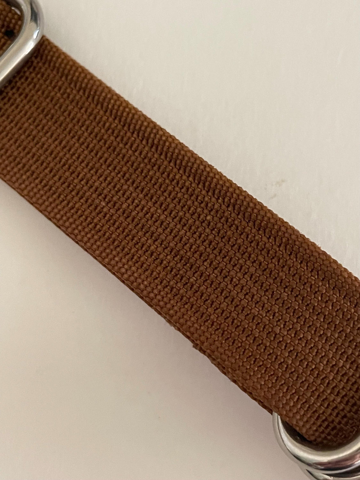 Brown NATO Strap, Silver Buckle