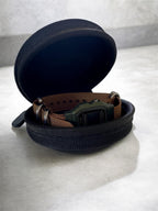 Custom Casio F91W Watch, Green, Brown NATO Strap