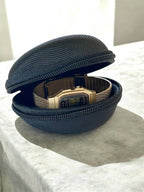 Custom Casio F91W Watch, Gold, Gold Metal Band